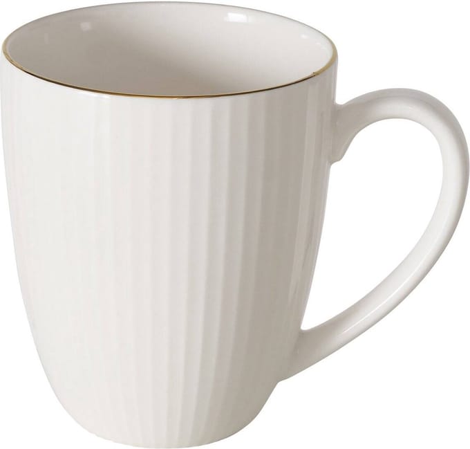 Porseleinen mok Kelly, wit, 400 ml