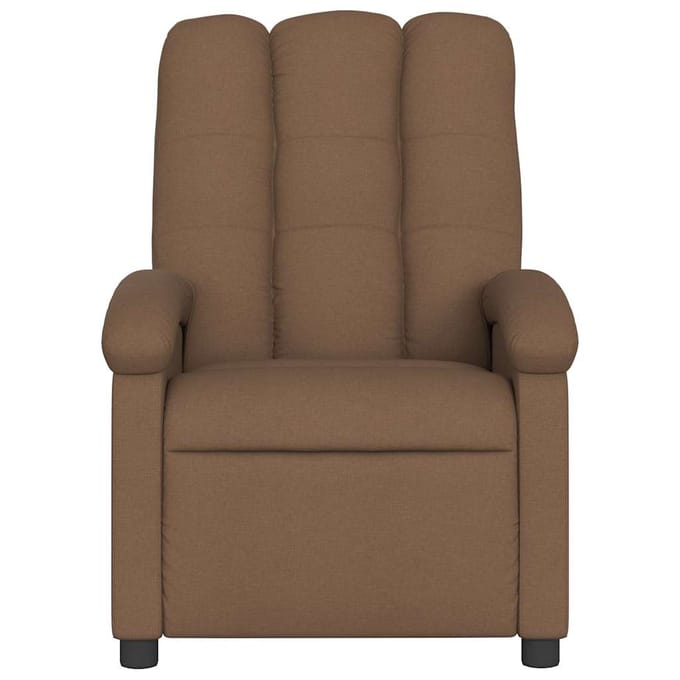 vidaXL - Fauteuil - verstelbaar - stof - bruin