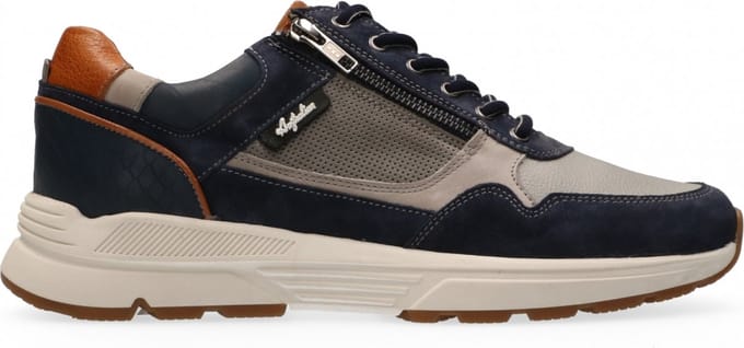 Australian Footwear - Connery Sneakers Blauw - Blue-grey-tan - 43