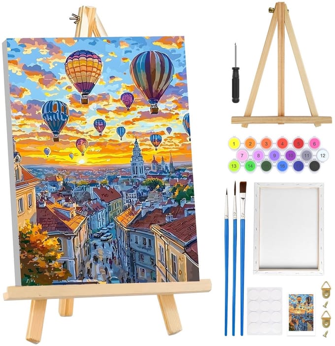 Dailygoods- Verfschilderij met frame - Doe-het-zelf Verf op Nummer
