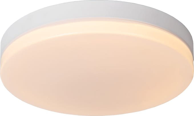 Lucide BISKIT - Plafonnière (Plafondlamp) Badkamer - Ø 40 cm - LED - 1x36W 2700K - IP44 - Bewegingssensor - Wit