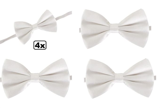 4x Vlinderstrik wit