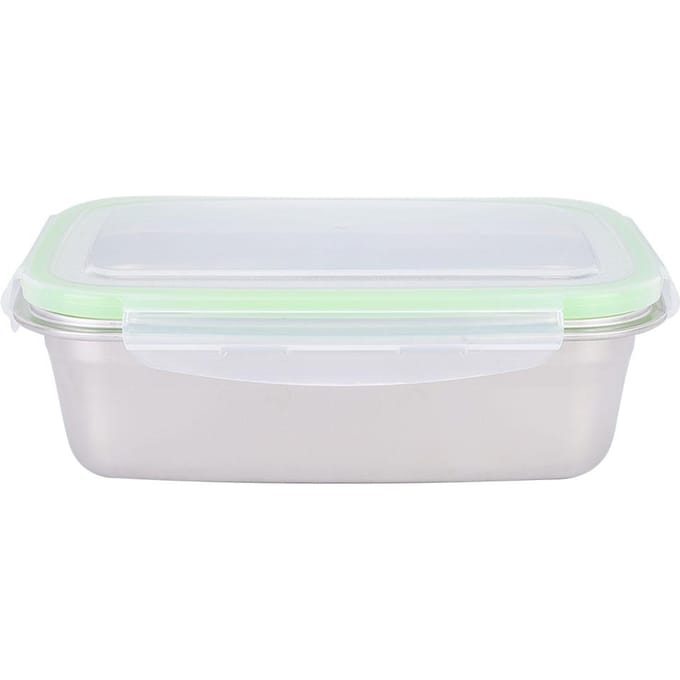 850ml Draagbare Outdoor Picknick Roestvrijstalen Lunchbox Afsluitbare Voedseldoos Container white