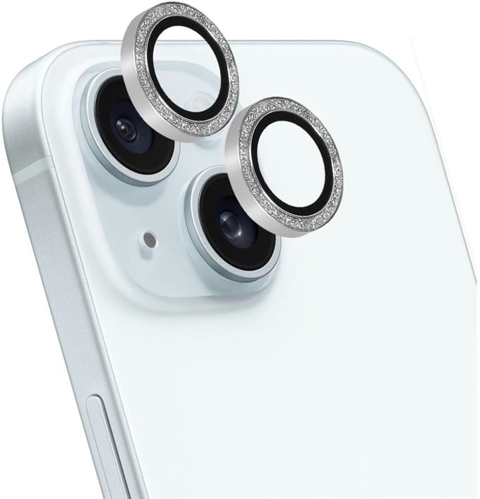 Mobiparts Camera Lens Protector Apple iPhone 15/15 Plus - Zilver