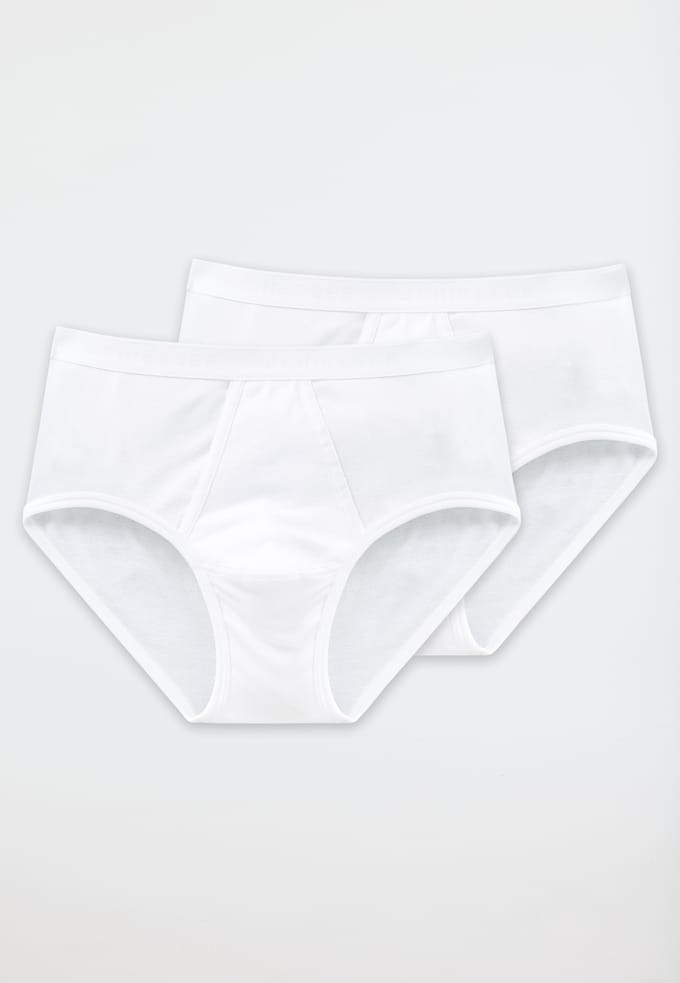 Sportslips, set van 2 met gulp, fijnrib, wit - Original Feinripp 4