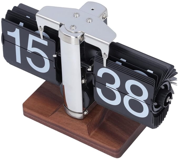 Retro Vouwklok - Mechanische Digitale Tafelklock met Vintage Design