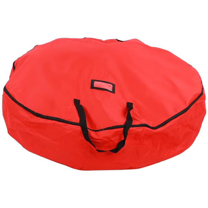 Rode Kerst Cadeau Opbergtas Decoratie Bel Krans Guirlande Container Waterdicht Stofdicht red