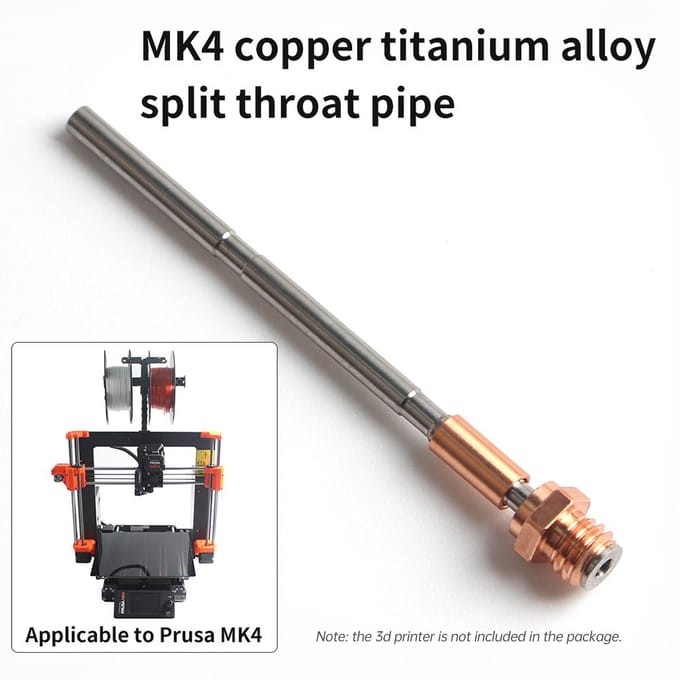 Upgrade Koper Titanium Legering Keel Hotend Kit Compatibel met Prusa MK4 3D Printer Hoog veelkleurig