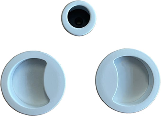 Schuifdeurkom Colombo Design - Rond - Kleur Wit - Diameter 57 mm