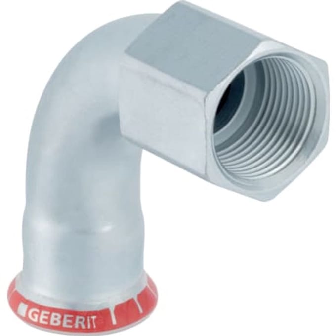 Geberit Mapress C-staal overgangsbocht 90° met binnendraad, DN 40, 20561