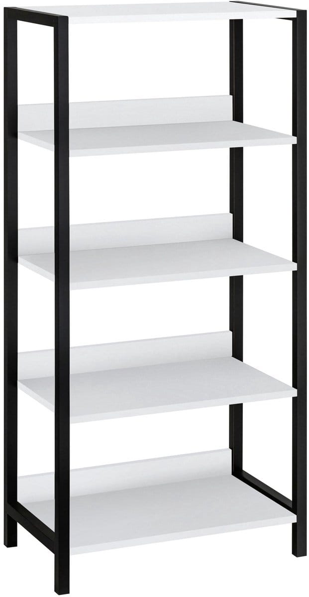 Chris-Boekenkast - Wit/Zwart Metaal