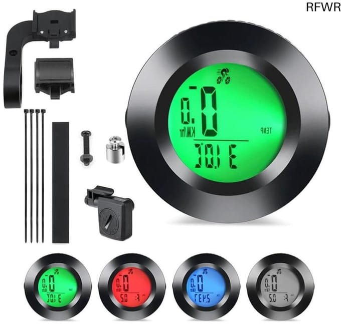 RFWR® Draadloze Multifunctionele Fietskilometerteller met Achtergrondverlichting