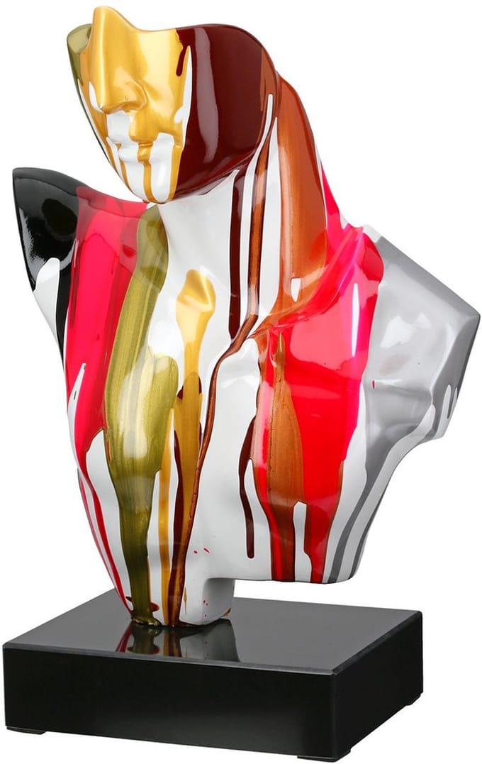 Buste men kunstsculptuur - polyresin - 16x29x41 cm - multi collor