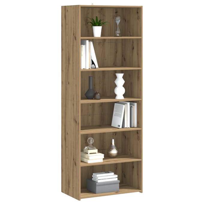 vidaXL - Dressoir - Artisanaal - eiken - 70 - x - 41 - x - 185 - cm - Bewerkt - hout