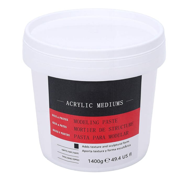 Modelleerpasta 1400g Sneldrogend Hoge Dichtheid Acryl Medium voor Textuurkunst en Dikte black