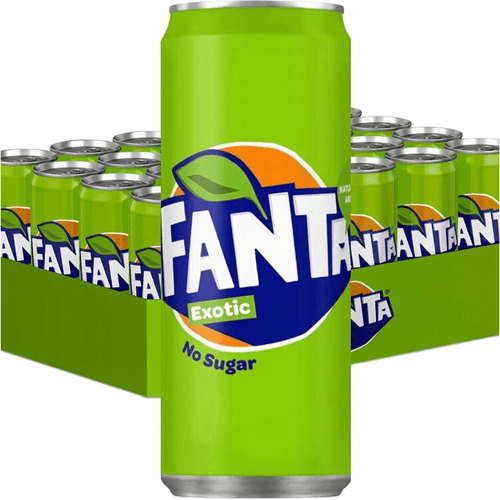 Fanta No Sugar Exotic - frisdrank in blik - 24 blikken a 0,33L