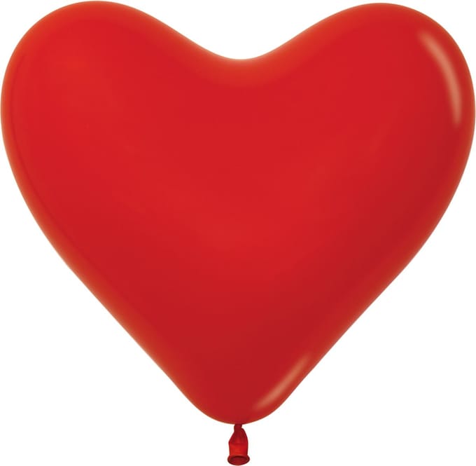 Hartvormige ballonnen KLEIN 6” (±15 cm) Sempertex – Assortie kleuren – Per 100 stuks