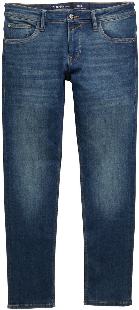 Tom Tailor Denim - TTAEDAN STRAIGHT-jeans - Maat 32/36 - Used Dark Stone Blue Denim