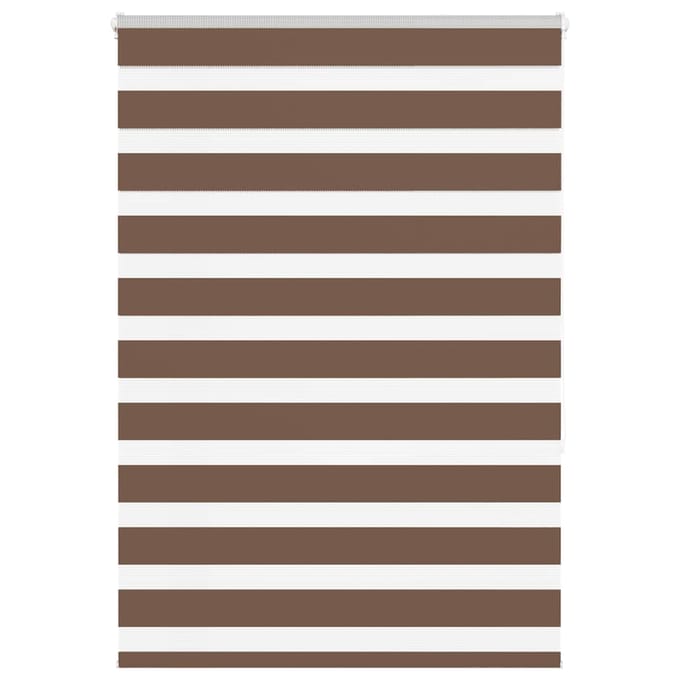 vidaXL - Zebra - rolgordijn - 100x150 - cm - stofbreedte - 95,9 - cm - polyester - bruin
