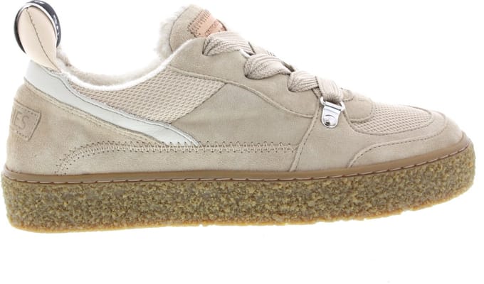 Shabbies Amsterdam - Chewy Unna Sneaker Suède Zand - Maat 38