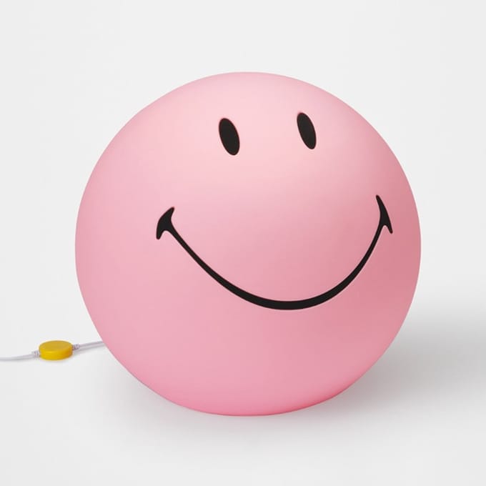 Mr Maria - Smiley XL lamp - 45 cm - dimbaar - roze