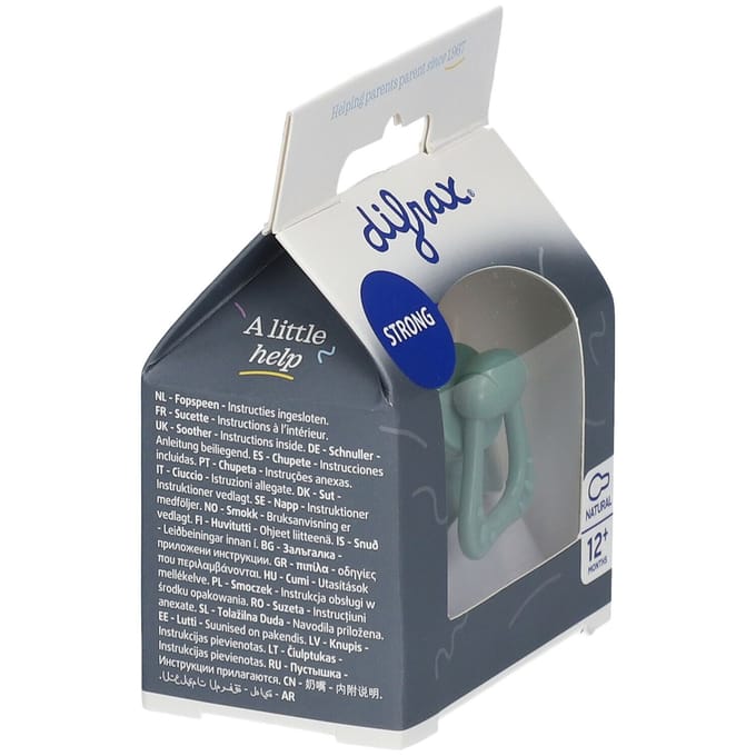 Difrax Fopspeen - Natural - 12+ maanden - Siliconen - Sage - 1 stuk