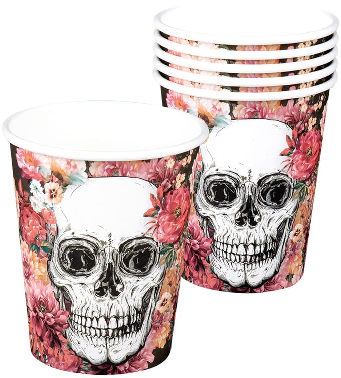 Boland - Set 10 papieren bekertjes Day of the Dead - Horror - Horror