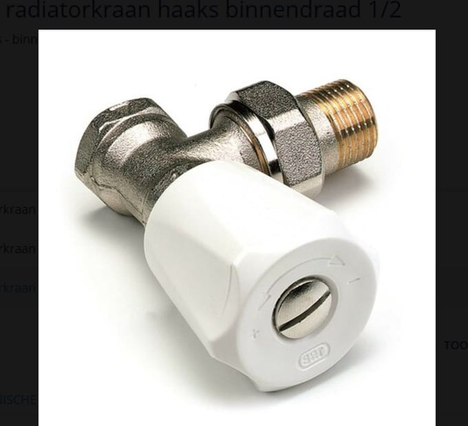 Comap 408U handbediende radiatorkraan haaks binnendraad 1/2.