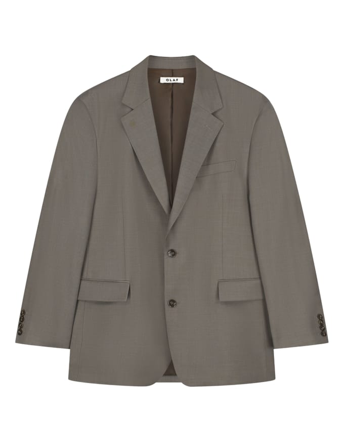 Olaf Wool Blazer Jas Bruin M260509