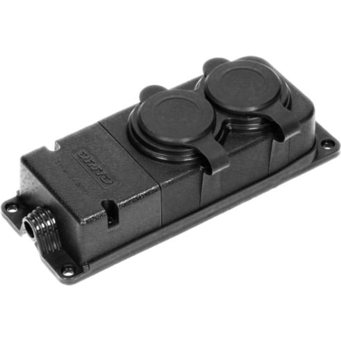 Orno OR-AE-13165 - Workshop T-splitter - IP44 - Rubber - Dubbel