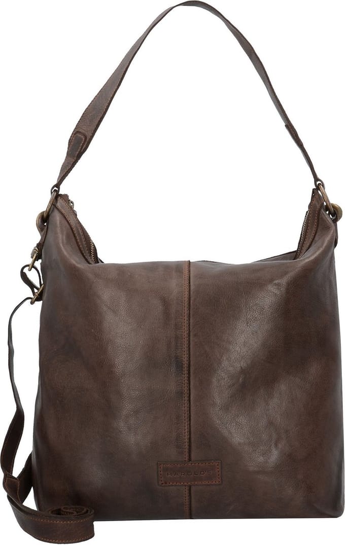 HAROLD'S Leren shopper schoudertas Submarine Shopper Upend Brown donkerbruin