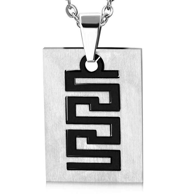 Amanto Ketting Gerard - 316L Staal - Dogtag - 26x19mm - 50cm