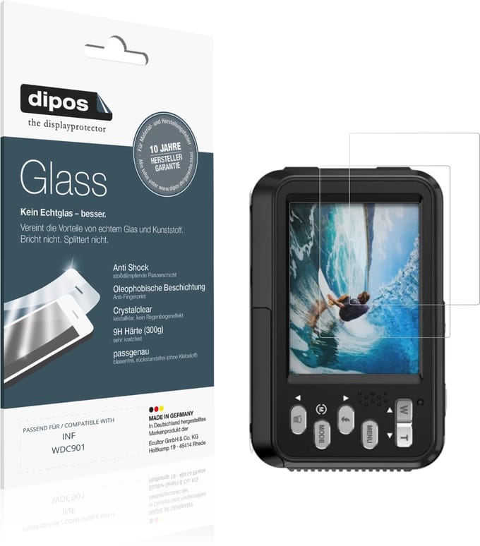 dipos – 2x Pantserfolie geschikt voor INF WDC901 | 9H Screenprotector