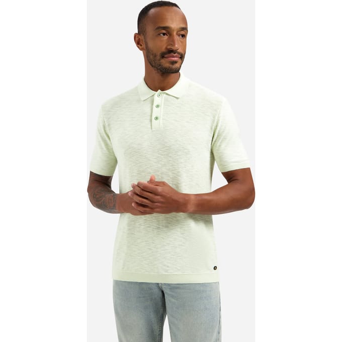 No Excess Polo Pullover Short Sleeve Slub Seagreen  L