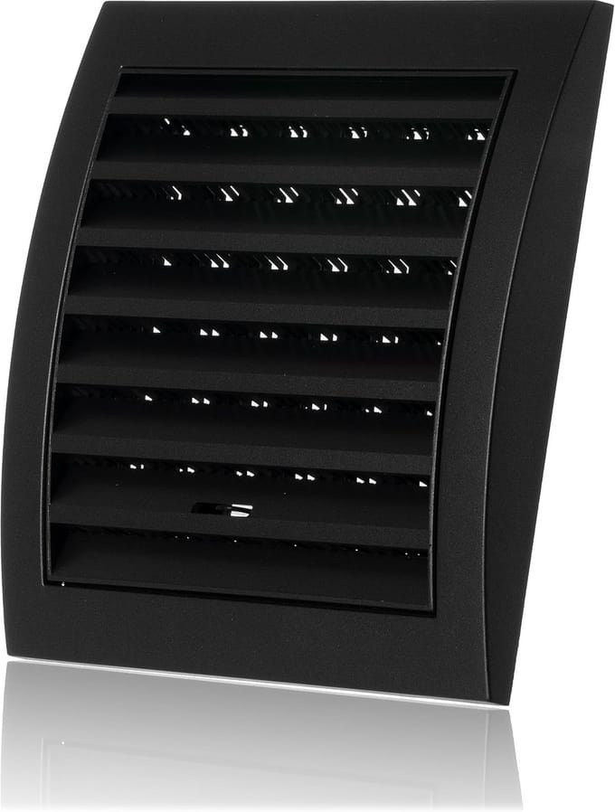 Verstelbaar Ventilatie Rooster 150x150mm met Insectengaas Antraciet