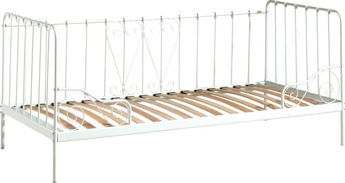 Kajuitbed Mees Wit - Metaal - Hoogte 90.5 cm