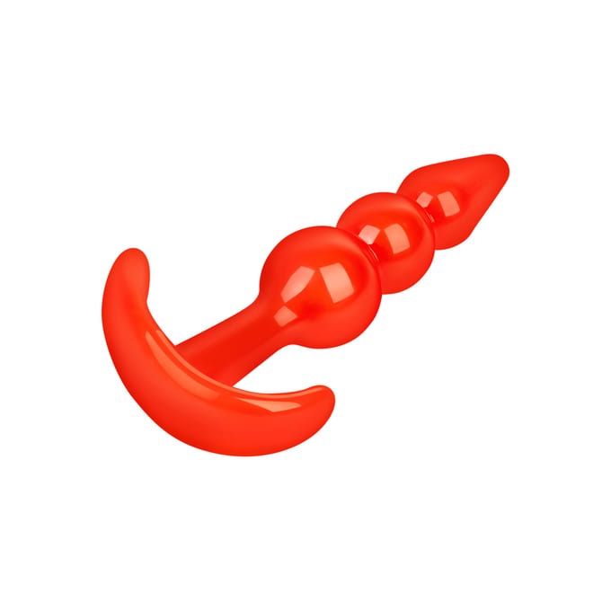 Anaaldildo met bolstructuur, 9 cm