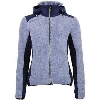 Dames gebreide hoodie met rits in twee materialen Peak Mountain