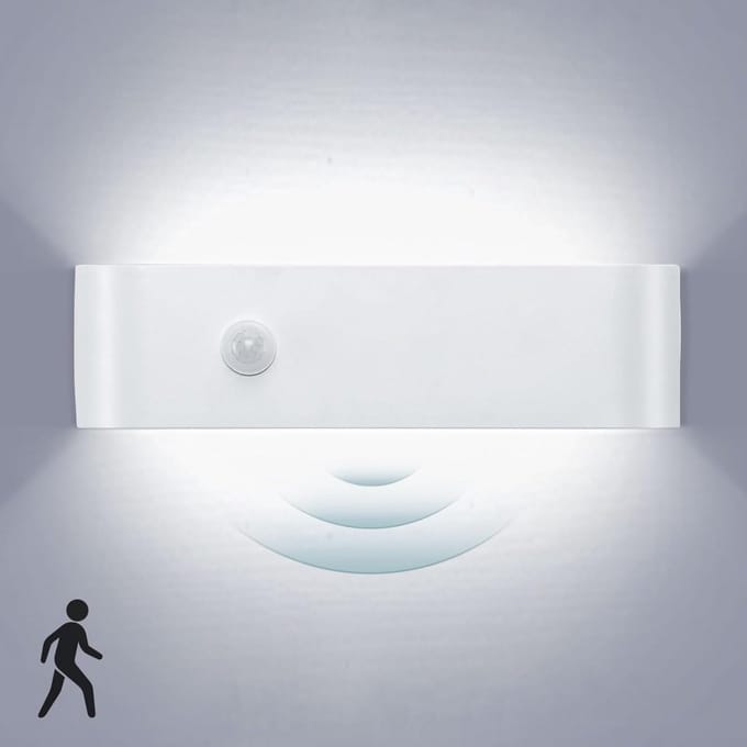 LED Wandlamp met Bewegingssensor Binnen - Opbouw Verlichting Wit
