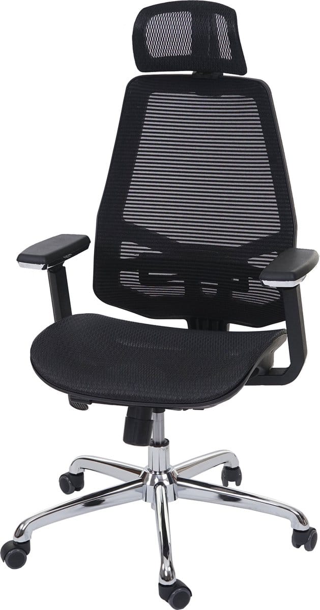 Bureaustoel MCW-A58, bureaustoel, schuiffunctie stof/textiel ISO9001 ~ zwart/zwart