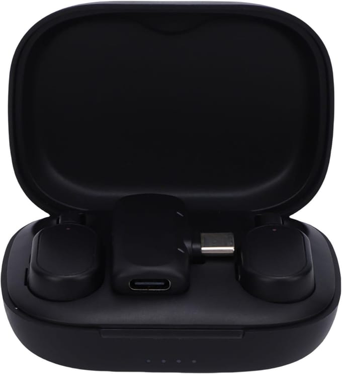 Draadloze Microfoon Set - Dubbele Opname Apparatuur - Professionele Geluidsopname - AI Ruisonderdrukking - 50 Meter Bereik - Zwart