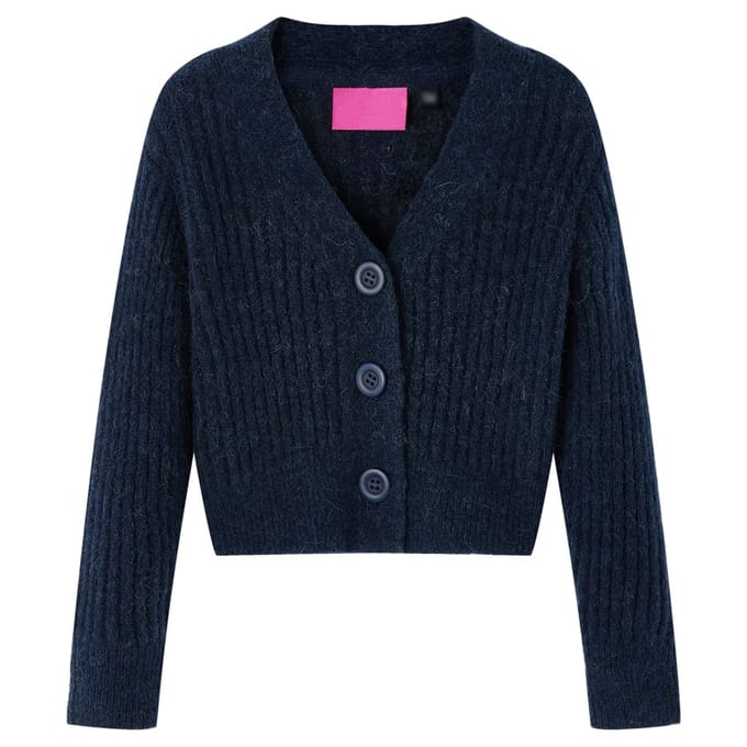 vidaXL - Kindervest - gebreid - 128 - marineblauw