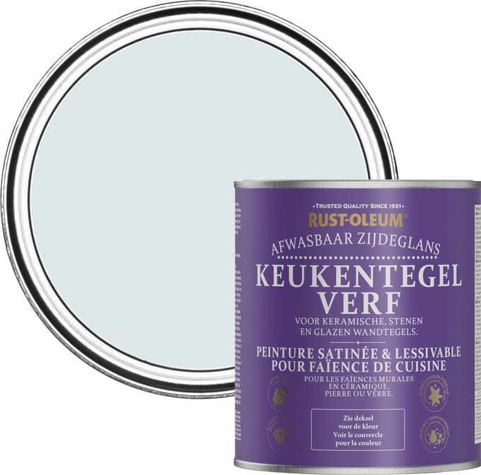 Rust-Oleum Lichtblauw Keukentegelverf Zijdeglans - Marcella 750ml
