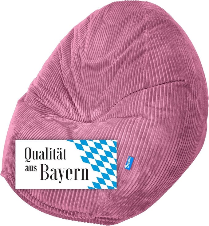 Grote Roze Zitzak XXL Comfortabel Velours voor Binnen