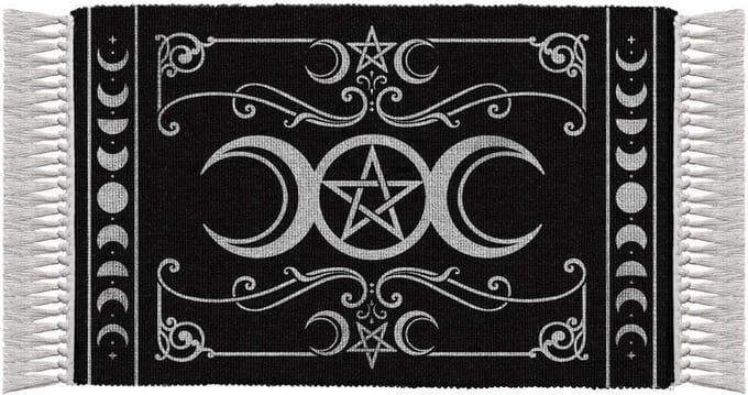 Alchemy - Triple Moon Mat/vloerkleed - Zwart
