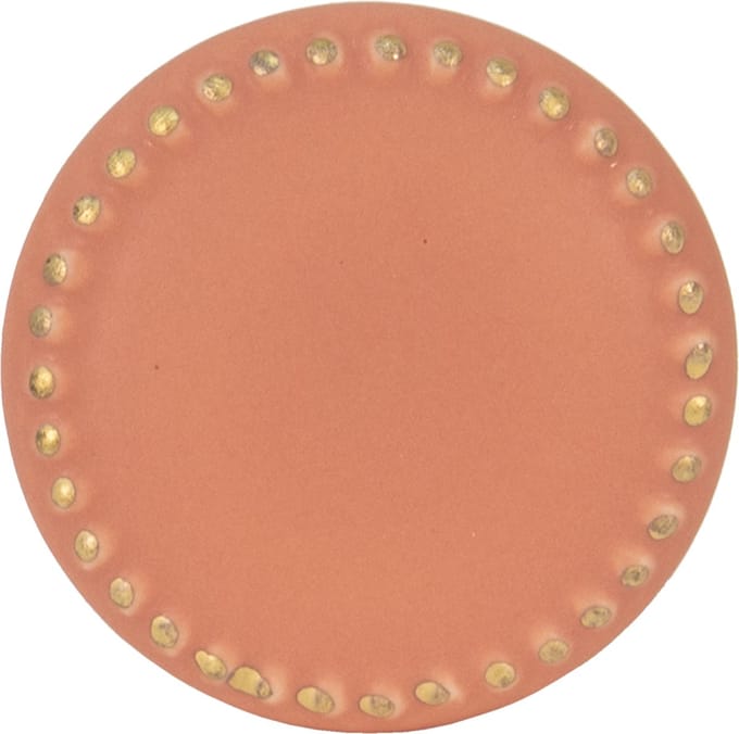 Clayre & Eef Deurknop Ø 4 cm Oranje Goudkleurig Keramiek