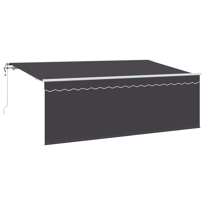 vidaXL - Uitschuifbare - luifel - Antraciet - 400 - x - 200 - cm