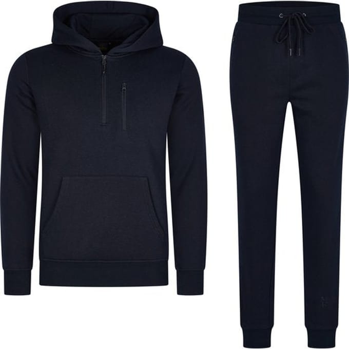 Mario Russo Trainingspak Achilles - Huispak - Joggingpak - Hoodie - Zwart - M
