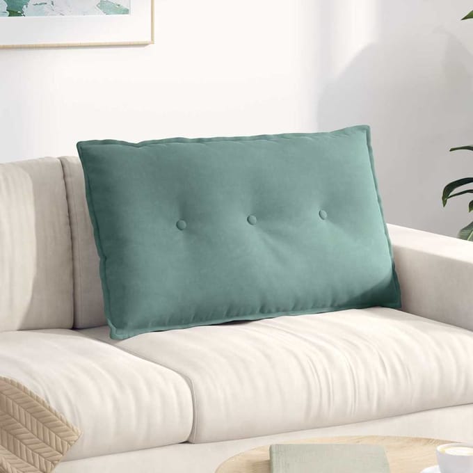 vidaXL - Rugkussen - Zeegroen - 80 - x - 50 - x - 19 - cm - Corduroy - stof