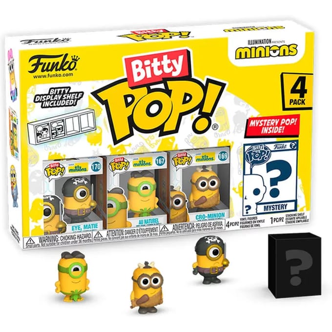 Figurine Bitty Pop Minions serie 1 Funko Blister 4 (x4)